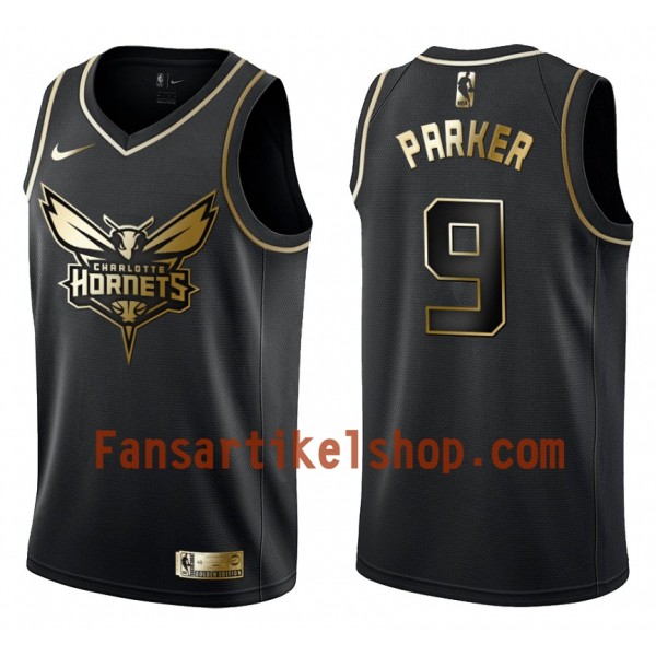 NBA Charlotte Hornets Trikot Tony Parker 9 Nike Schwarz Golden Edition Swingman - Herren NBA Charlotte Hornets Trikot Tony Parker 9 Nike Schwarz Golden Edition Swingman - Herren